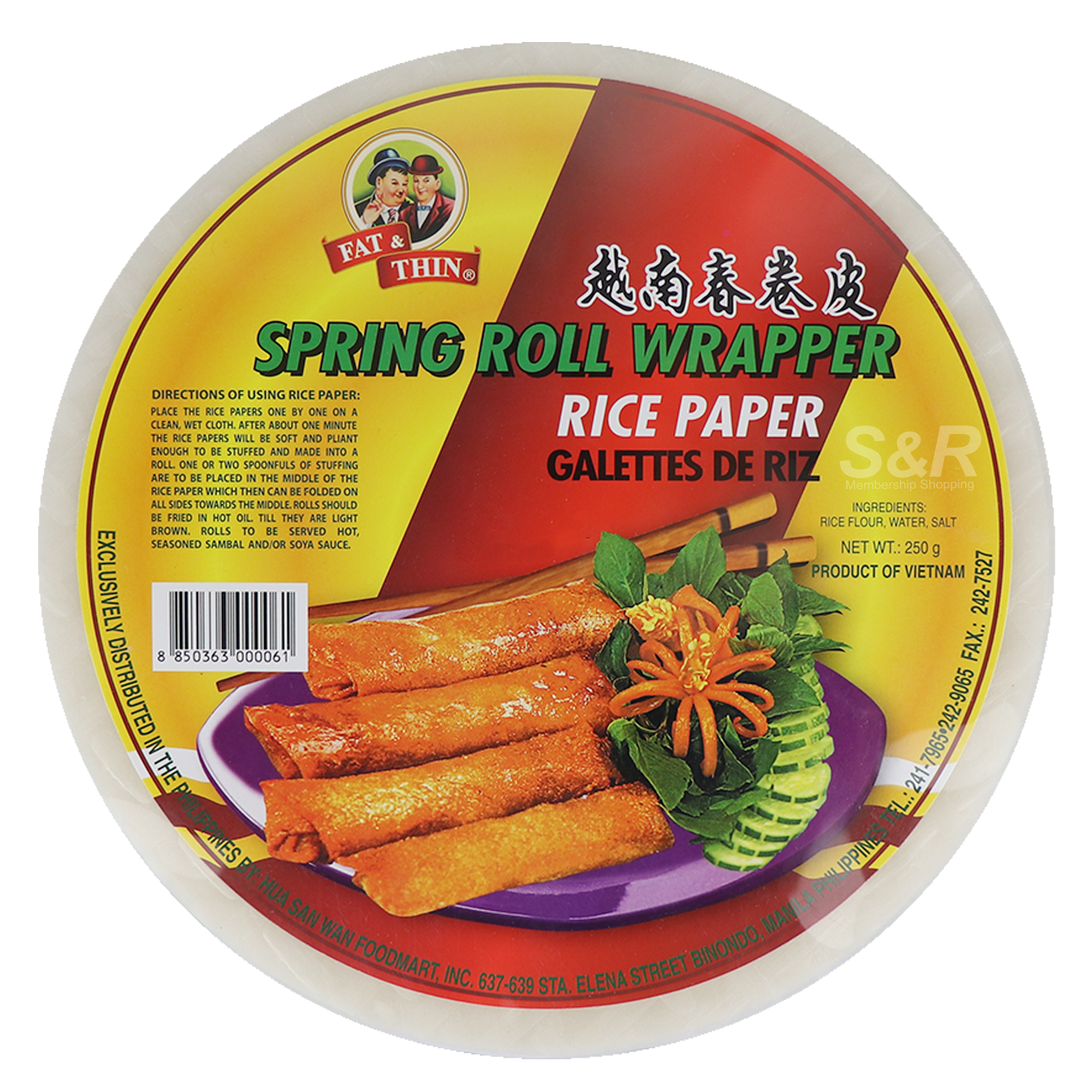 Fat and Thin Spring Roll Wrapper Rice Paper 40pcs Fat and Thin Spring Roll Wrapper Rice Paper 40pcs